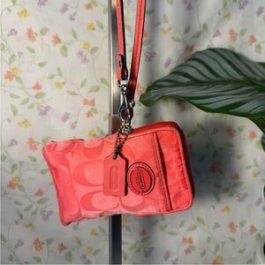 Coach Coral Wristlet Clutch